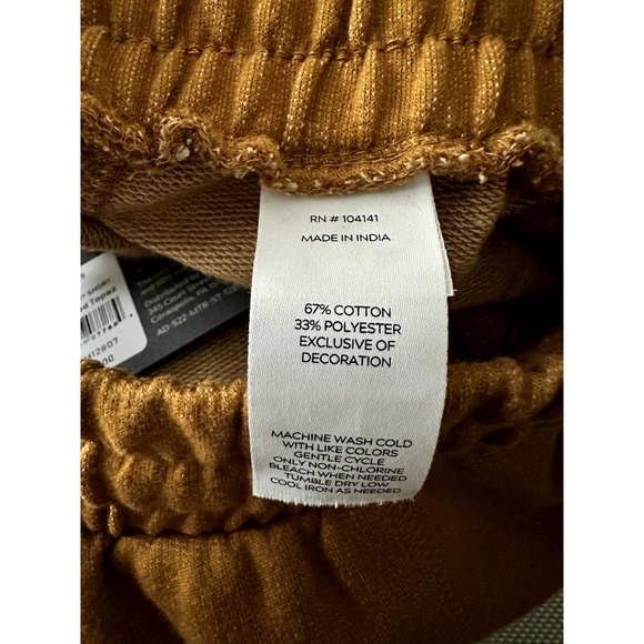 Alpine Design Size Small Men Terry Shorts-Color:Bronzed Topaz-NWT - Picture 7 of 9